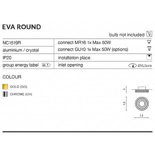Interiérové svietidlo AZZARDO EVA R chrome    AZ1458