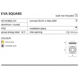 Interiérové svietidlo AZZARDO EVA S chrome   AZ1460