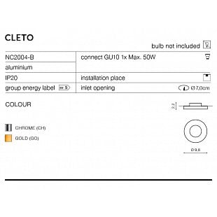 Bodové svietidlo AZZARDO CLETO chrome    AZ1621