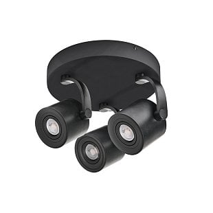 Interiérové svietidlo AZZARDO Bross Arm 3 Round black