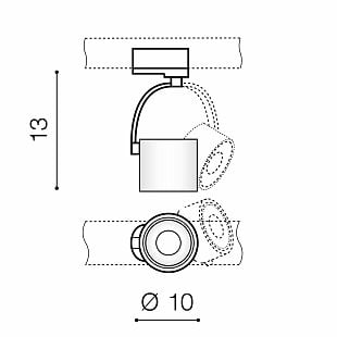 Interiérové svietidlo AZZARDO Bross Arm black AZ3499