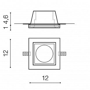 Bodové svietidlo AZZARDO Hera Gips Square M white AZ3467