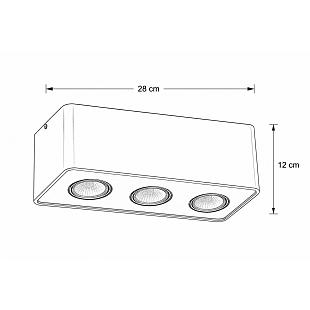 Interiérové svietidlo Stropné svietidlo AZZARDO 3x50W FH31433S/BK/ALU
