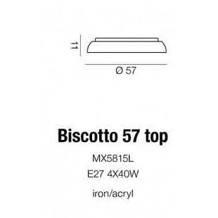 Stropné svietidlo AZZARDO BISCOTTO 57 top AZ0560