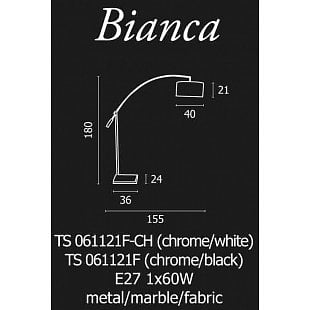 Interiérové svietidlo AZZARDO BIANCA Floor black AZ0006