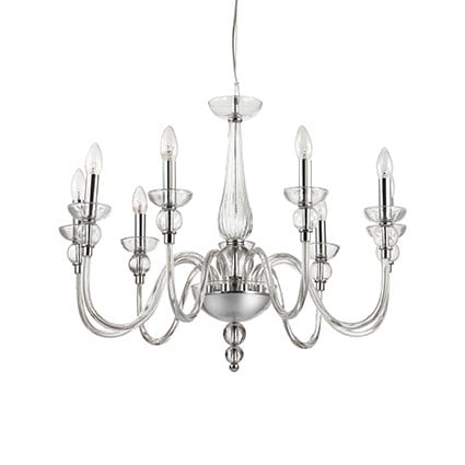 Interiérové svietidlo IDEAL LUX Doge SP9 Trasparente 044453