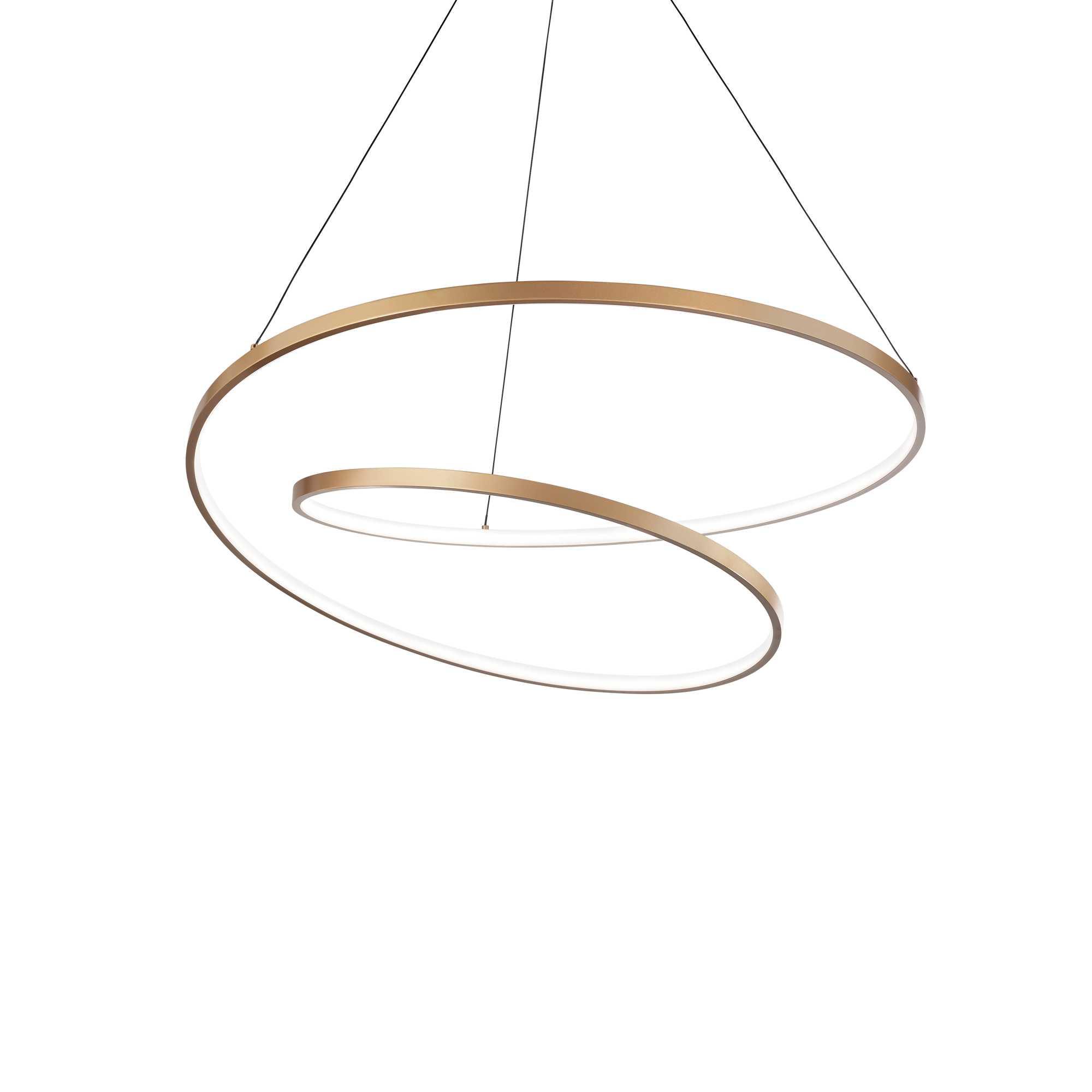 Interiérové svietidlo IDEAL LUX OZ LED závesná zlatá 269443