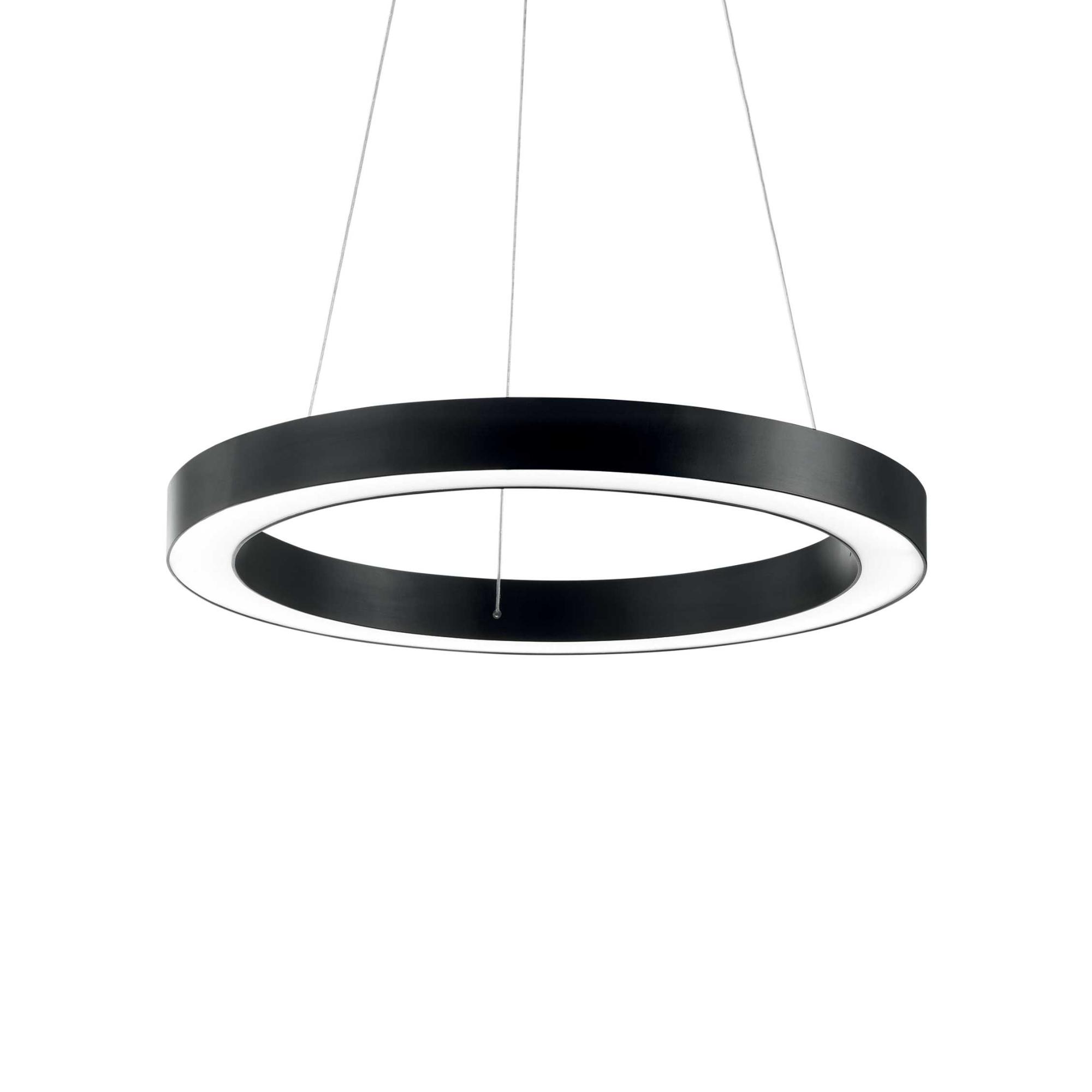 Interiérové svietidlo IDEAL LUX ORACLE LED kruh čierna 222103