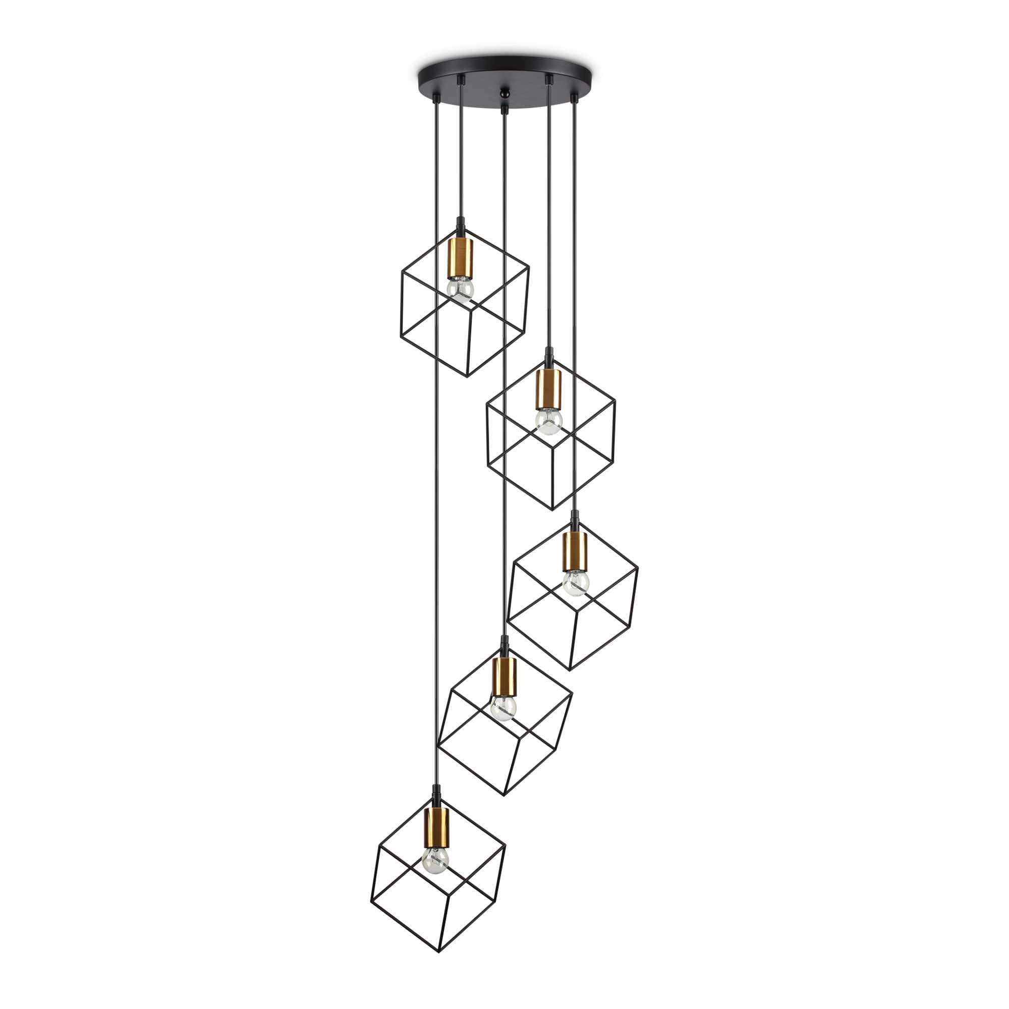 Závesné svietidlo IDEAL LUX ICE SP5 čierna E27 237664
