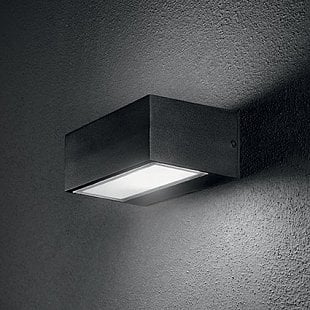 Vonkajšie nástenné svietidlo IDEAL LUX Twin AP1 Nero