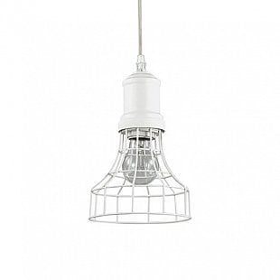 Závesné svietidlo IDEAL Lux Cage SP1 Plate Bianco 122632