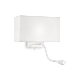 Nástenné svietidlo IDEAL LUX HOTEL AP2 ALL WHITE